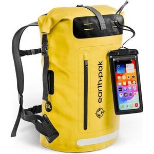 Waterproof Backpack - Heavy Duty Hiking Backpack - Roll-Top Closure